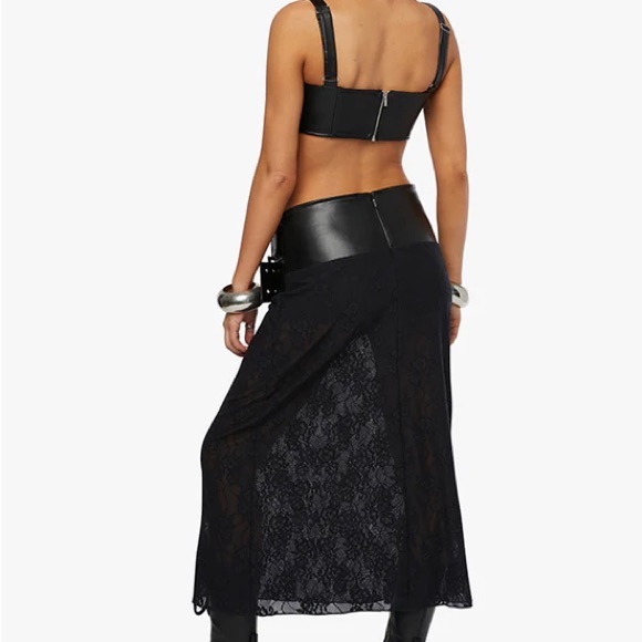 NWT WeWoreWhat Double Belt Midi Skirt - Picture 5 of 11